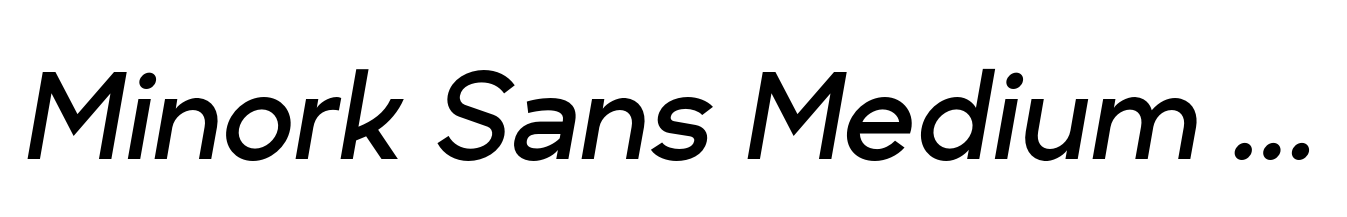 Minork Sans Medium Italic